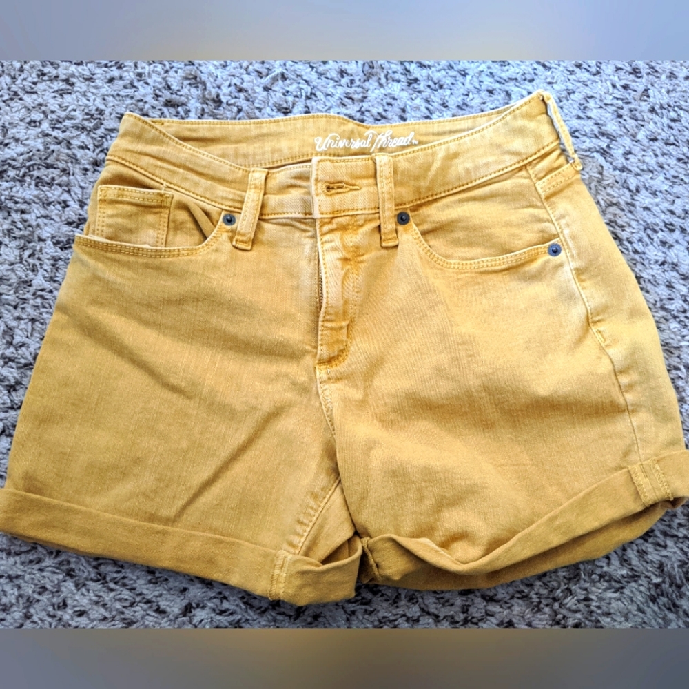 Target High-Rise Midi Jean Shorts